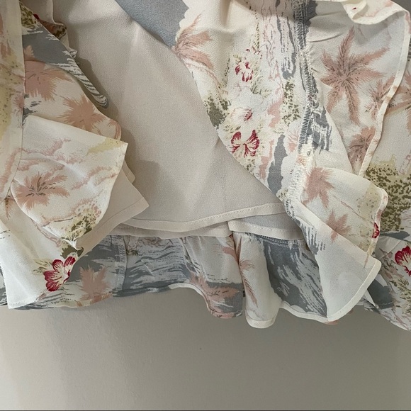 Reformation | NWT Christine Ruffle Mini Dress in Long Beach Size 12 - Picture 5 of 11